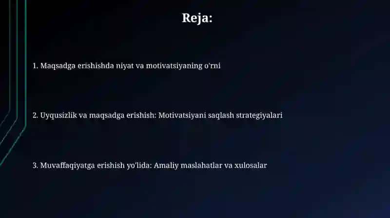 Uyqusizlik va Maqsadga Erishish 2