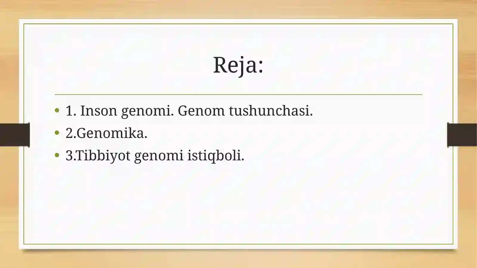 Genomika va genom tibbiyotining istiqbollari 2