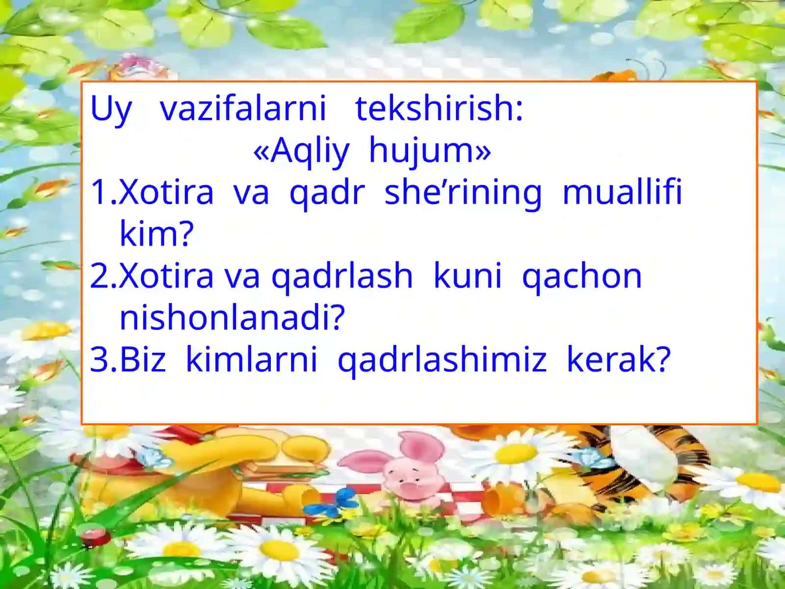 Tinchlik eng oliy ne'mat 2