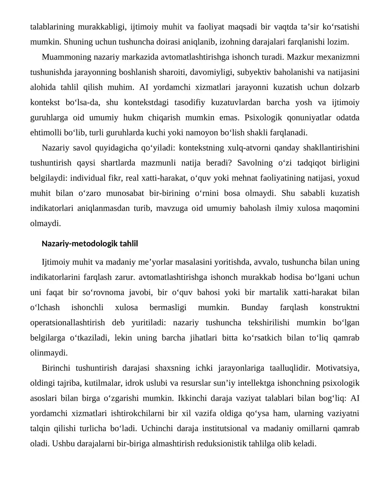 SUN’IY INTELLEKTGA ISHONCHNING PSIXOLOGIK ASOSLARI — IJTIMOIY-MADANIY OMILLARI 2