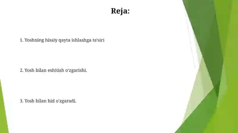 Yoshning hissiy qayta ishlashga ta'siri 2