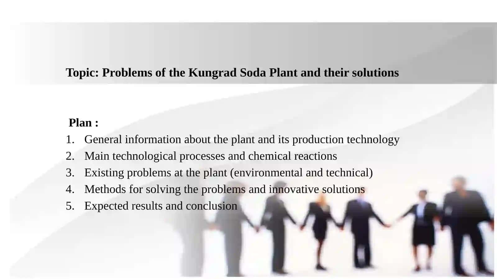 Problems of the Kungrad Soda Plant and their solutions 2
