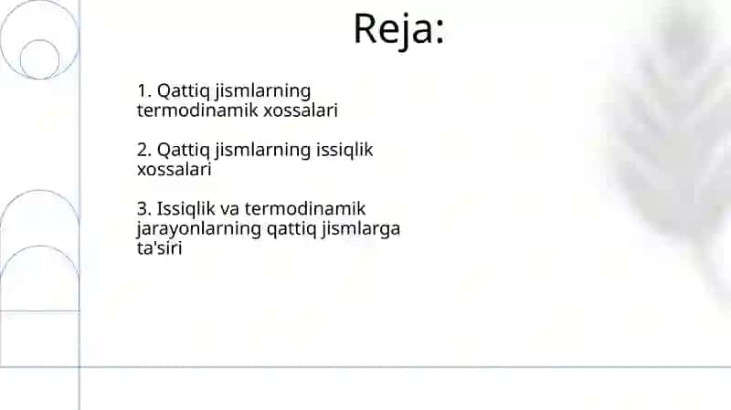 Qattiq jismlarning issiqlik va termodinamika xususiyatlari 2