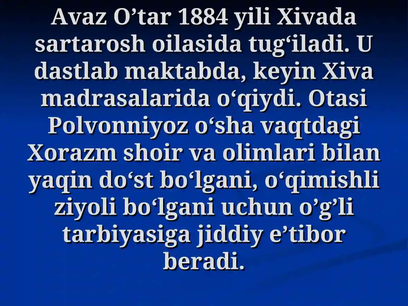 Avaz O’tar 2