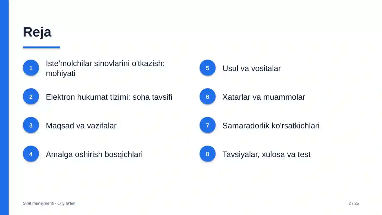 elektron hukumat tizimida iste'molchilar sinovlarini o'tkazish 8303 2