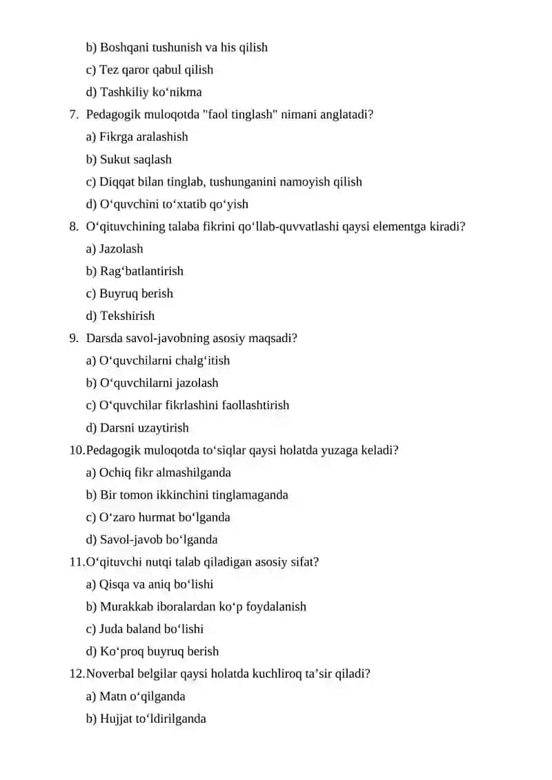Pedagogik faoliyatda muloqot 2