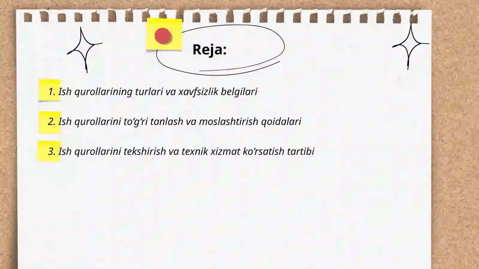 Ish qurollaridan foydalanishda texnika xavfsizlik qoidalari 2
