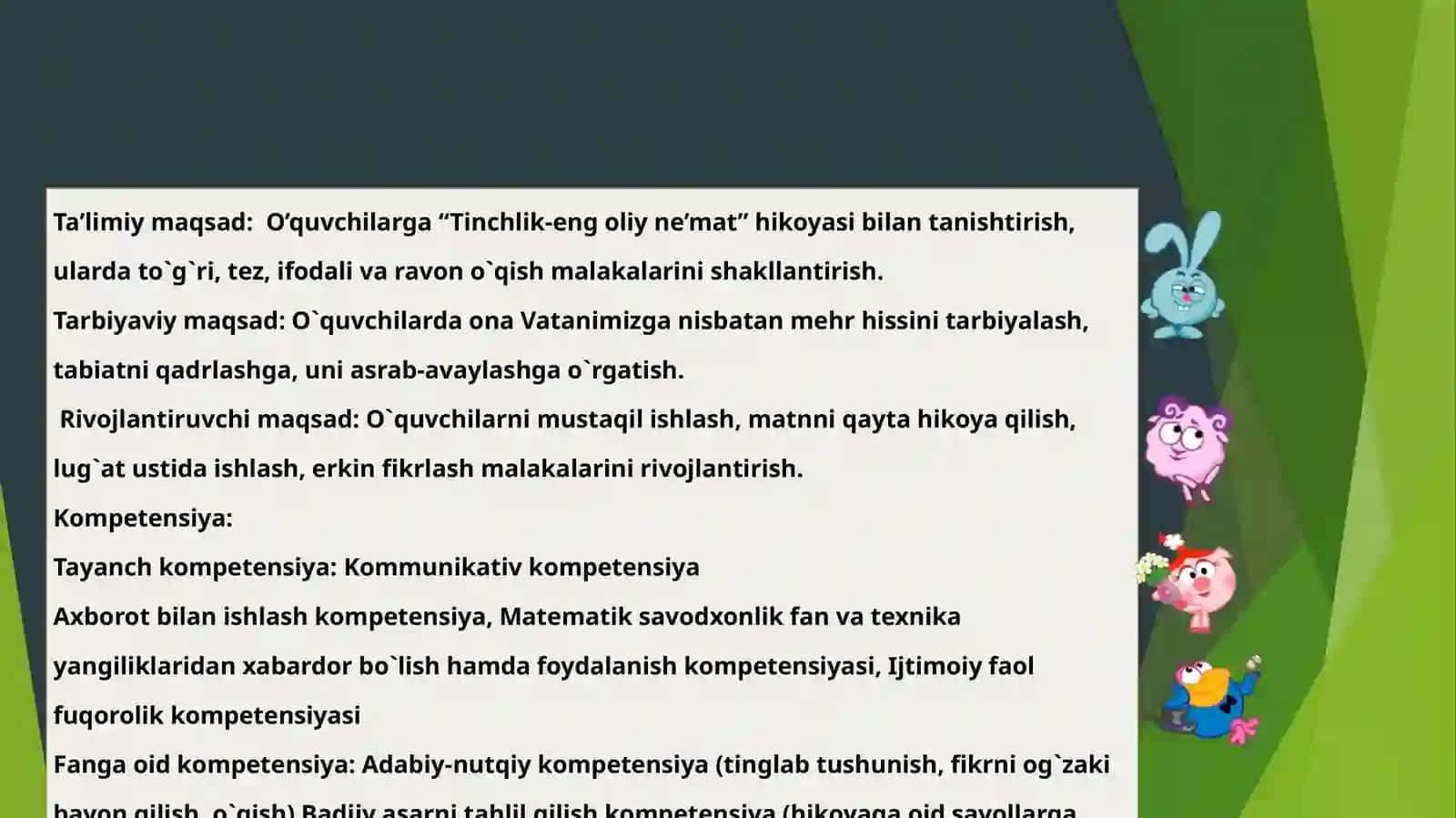 "Tinchlik-eng oliy ne’mat" 2