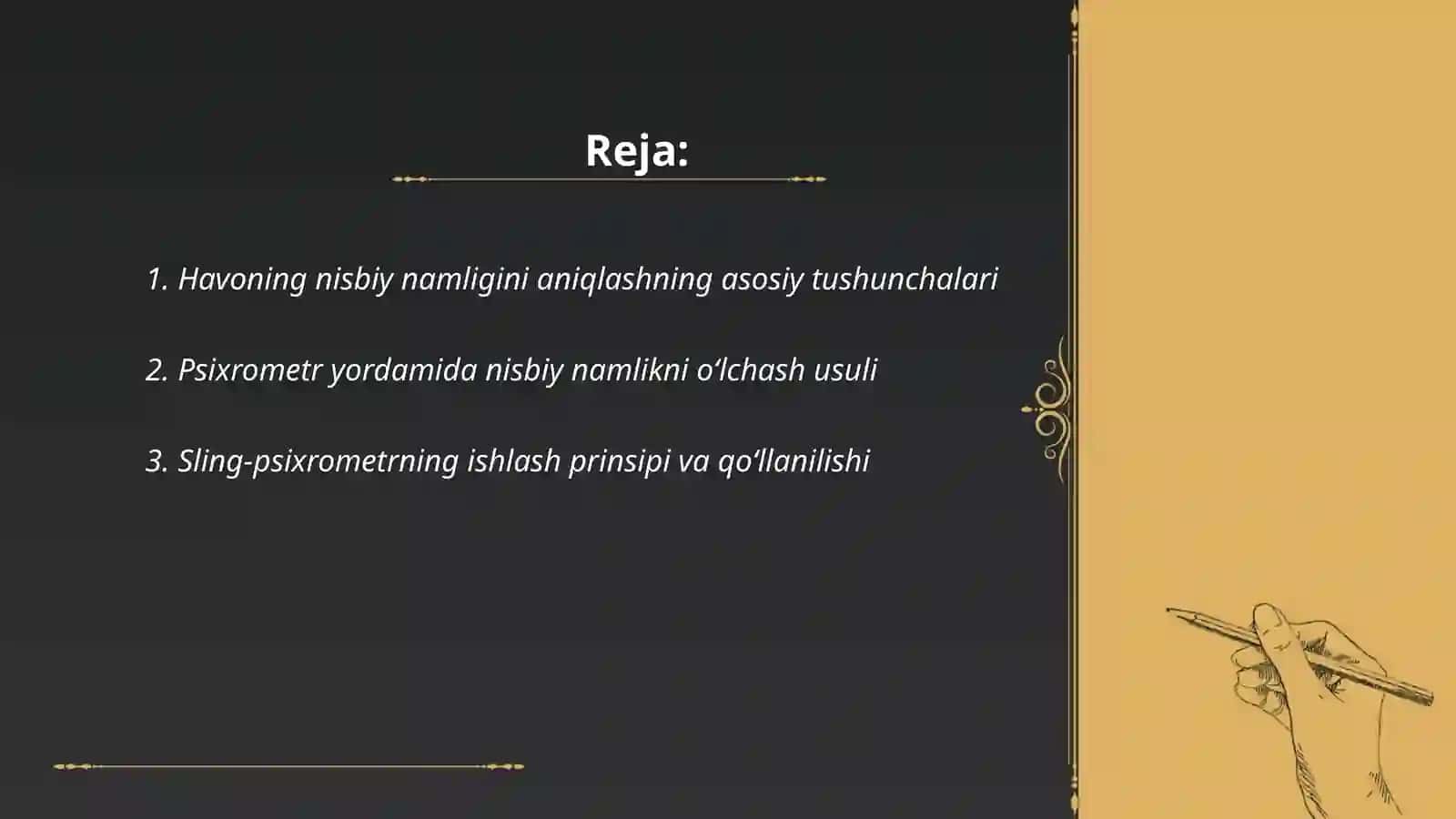 Havoning nisbiy namligini aniqlash 2