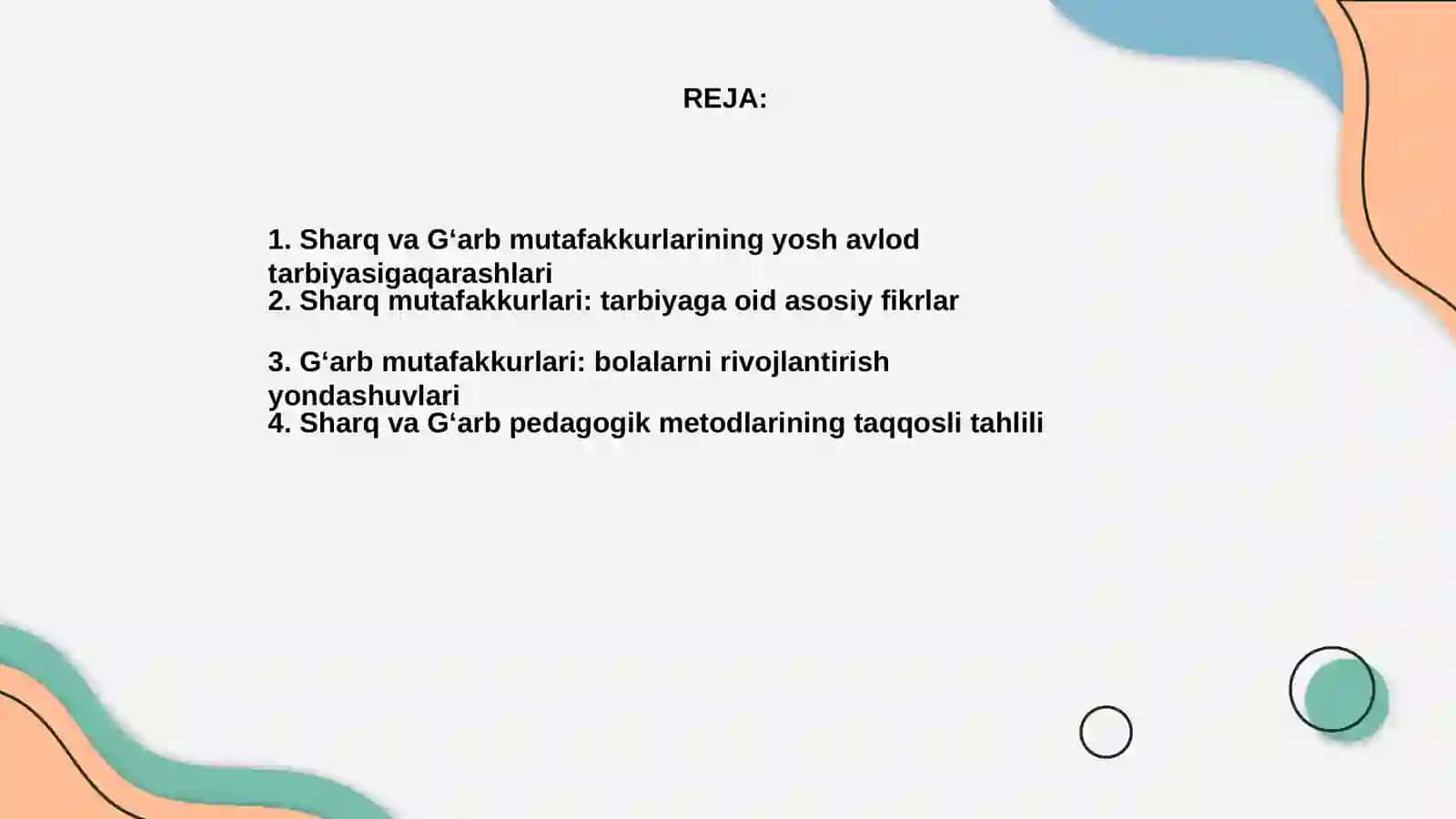 Sharq va gʻarb mutafakkurlarini yosh avlodni tarbiyalashga oid qarashlari 2