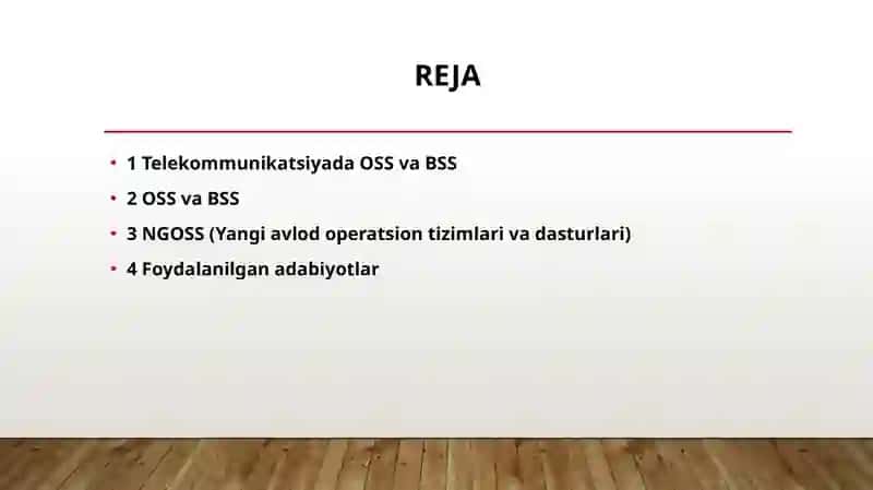 Telekommunikatsiyada OSS va BSS 2