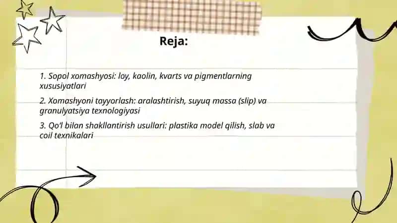Sopol buyumlar va ularga ishlov berish texnologiyasi 2