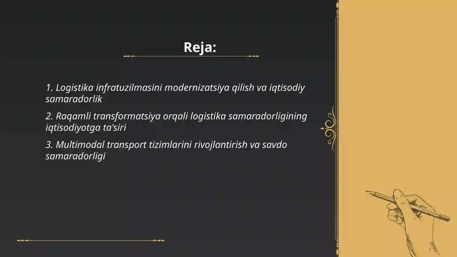 Lagistika samaradorligini Iqtisodiyitga tasiri 2