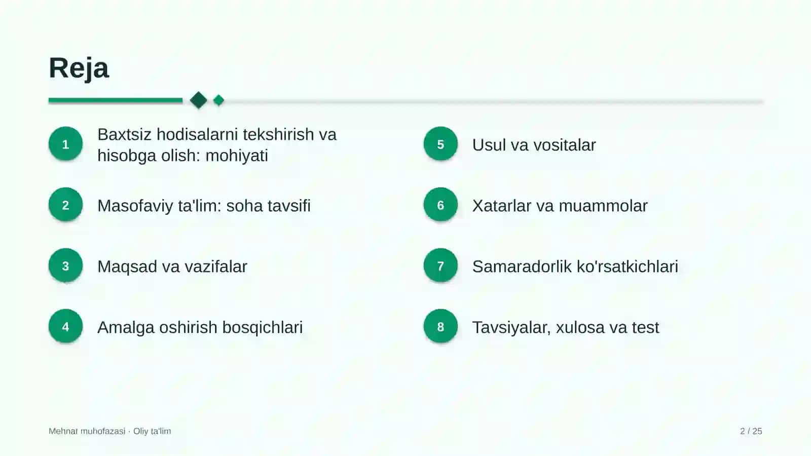masofaviy ta'limda baxtsiz hodisalarni tekshirish va hisobga olish 9350 2