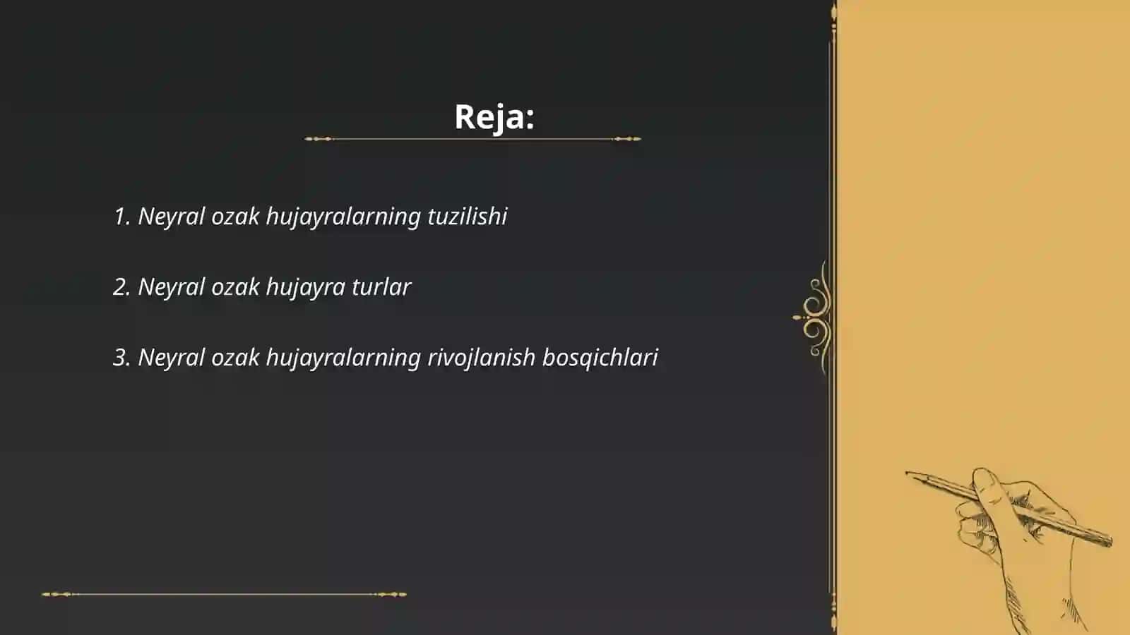 Neyral ozak hujayralar xaqida tushuncha 2
