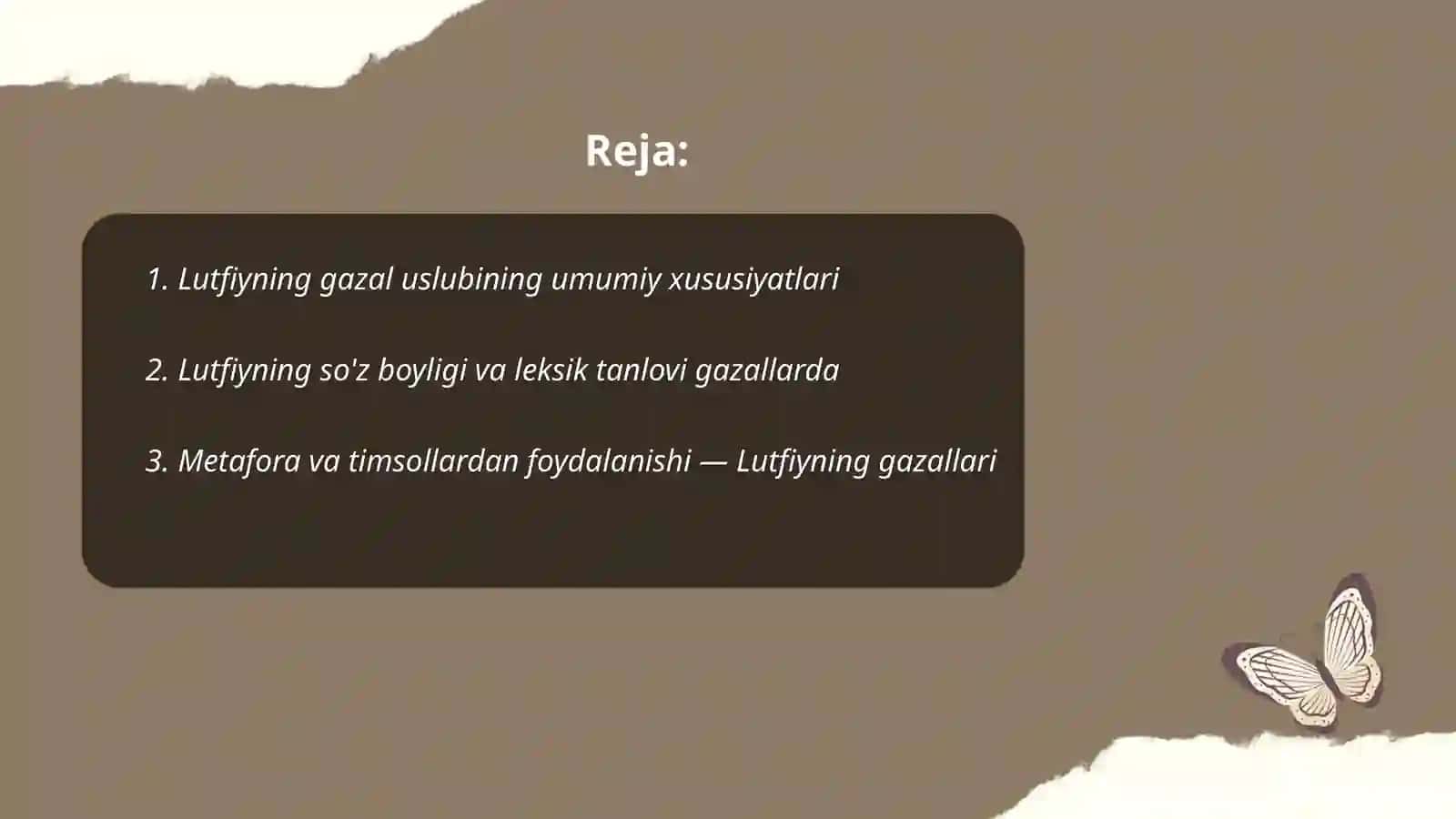 Lutfiyning gazalnavislik mahorati 2