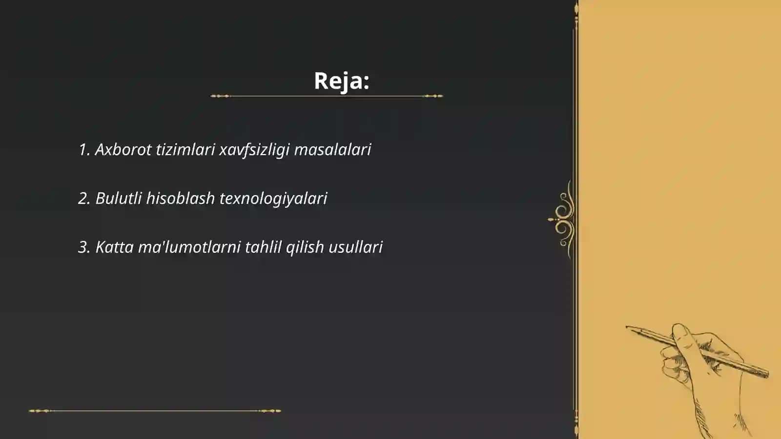 Axborot tizimlari va texnologiyalari yonalishining targibot, tadqiqot ishlariga yo'nalgan masalalarning tahlili 2