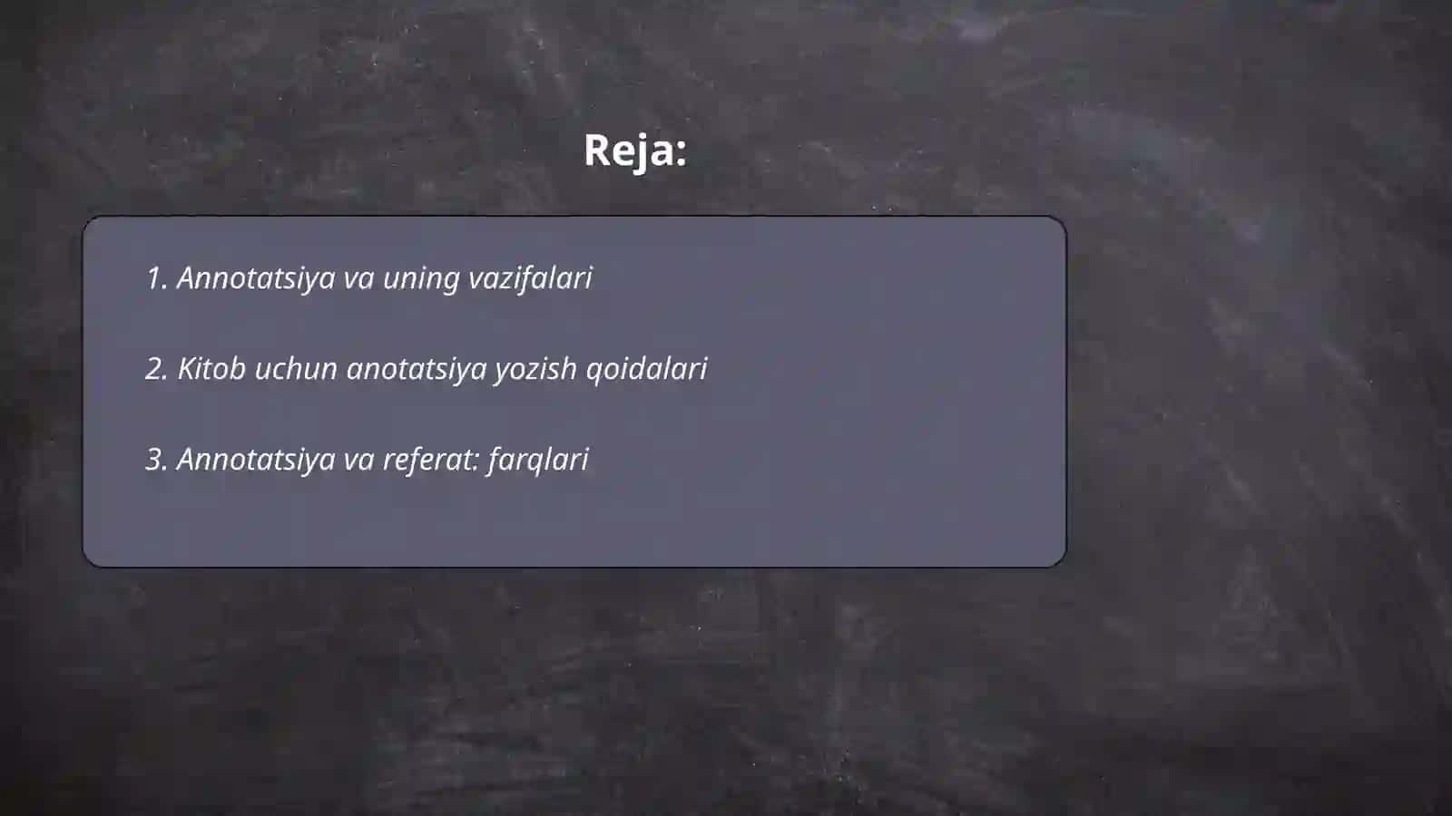 Annotasiya yozish 2