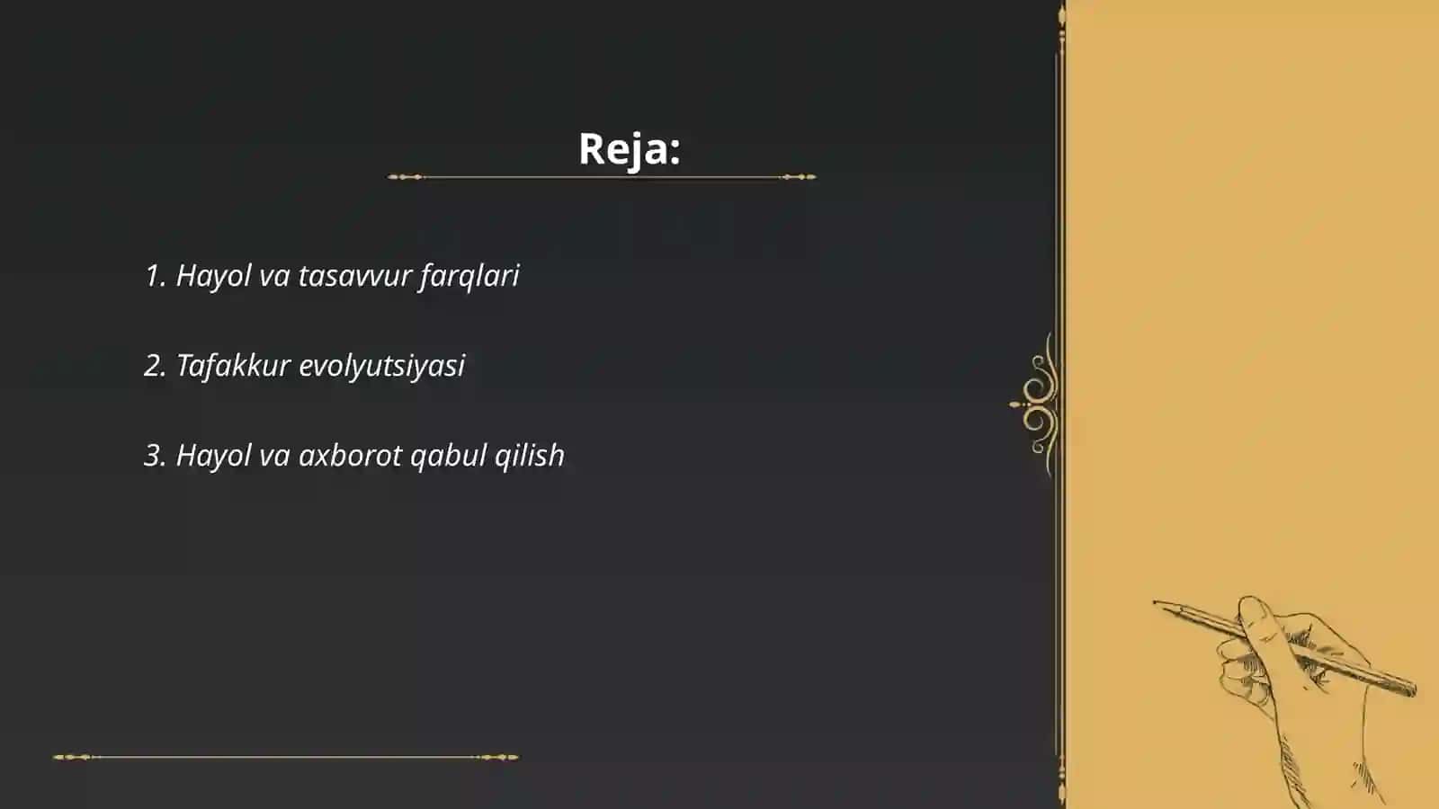 Hayol va tafakkur 2