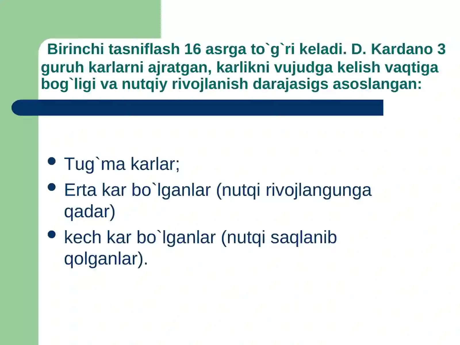 Eshitishidа nuqsоni bo’lgаn bоlаlаrning pеdаgоgik tаsnifi. 2