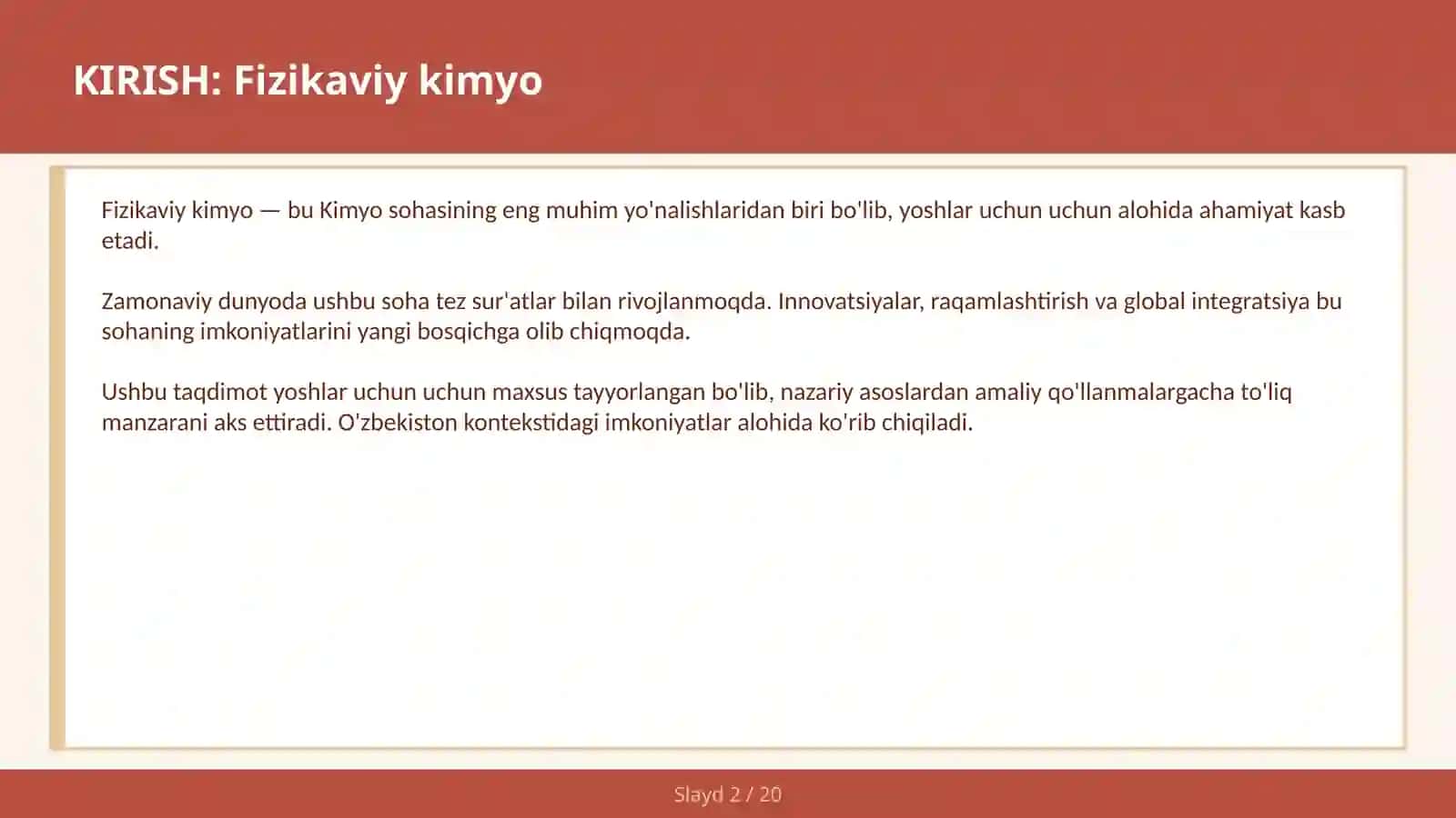Fizikaviy kimyo 2