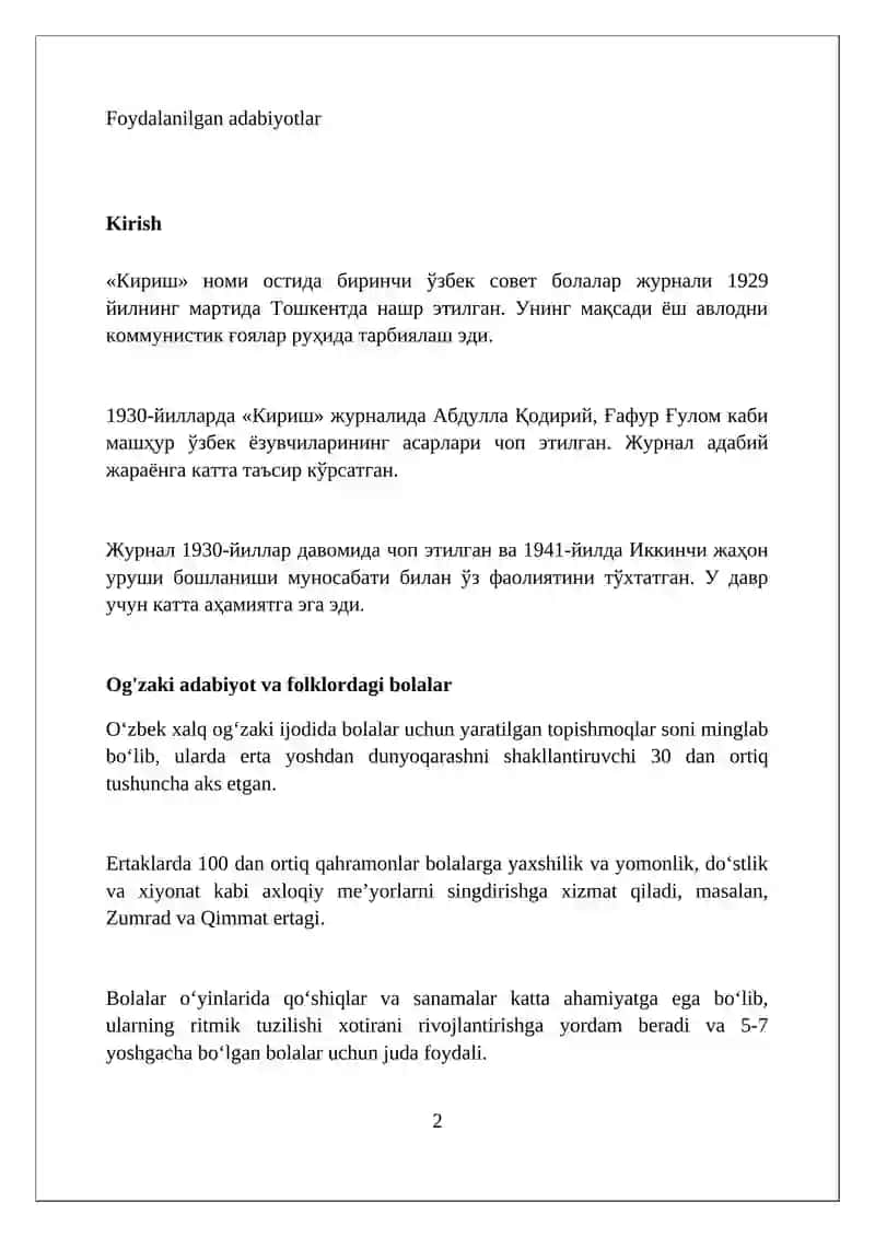 Bolalar adabiyotining kelib chiqishi va ilk namunalari 2