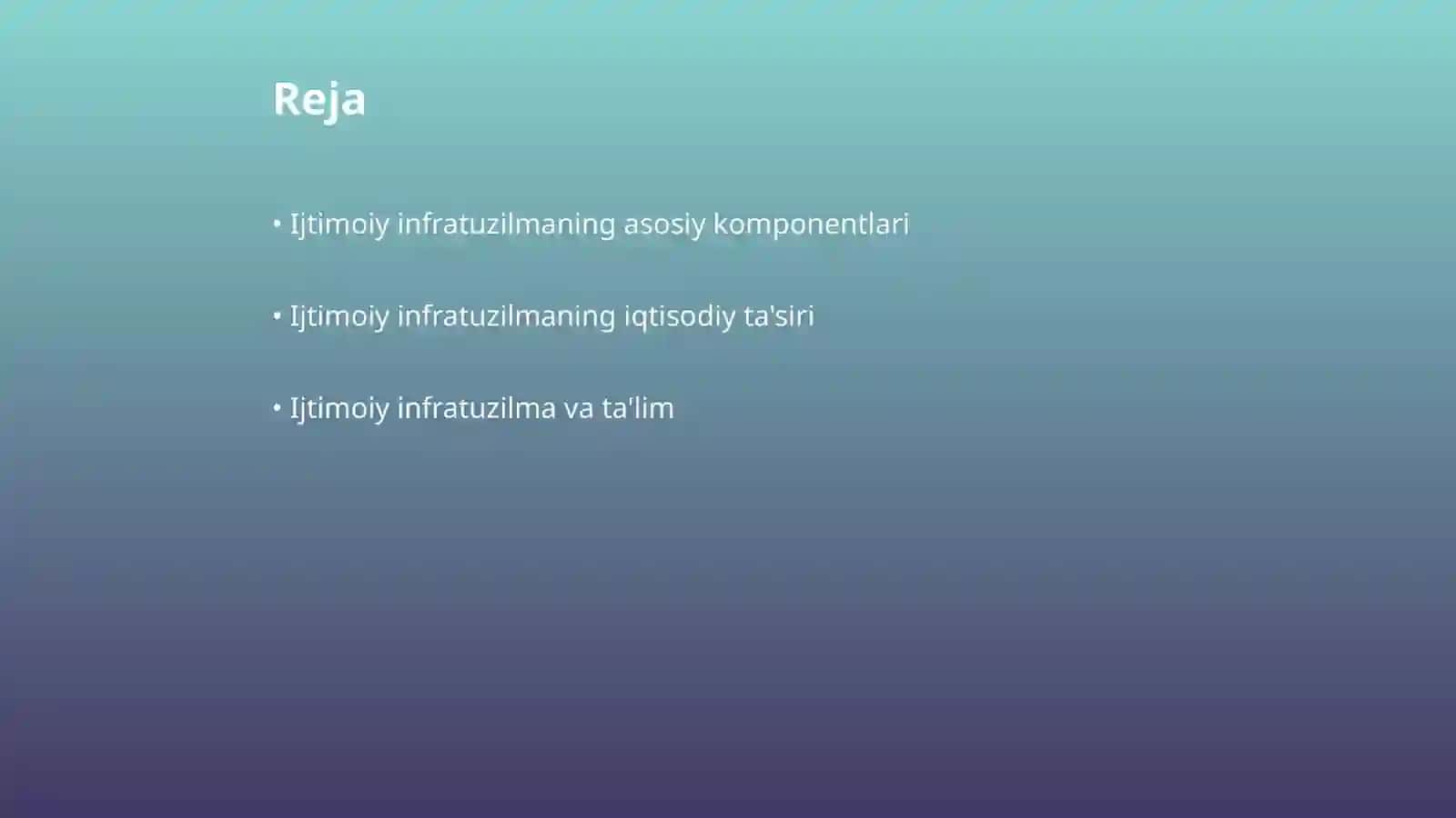 Ijtimoiy infratuzilma aholi hayot darajasini oshirishning asosiy yoʻnalishi 2