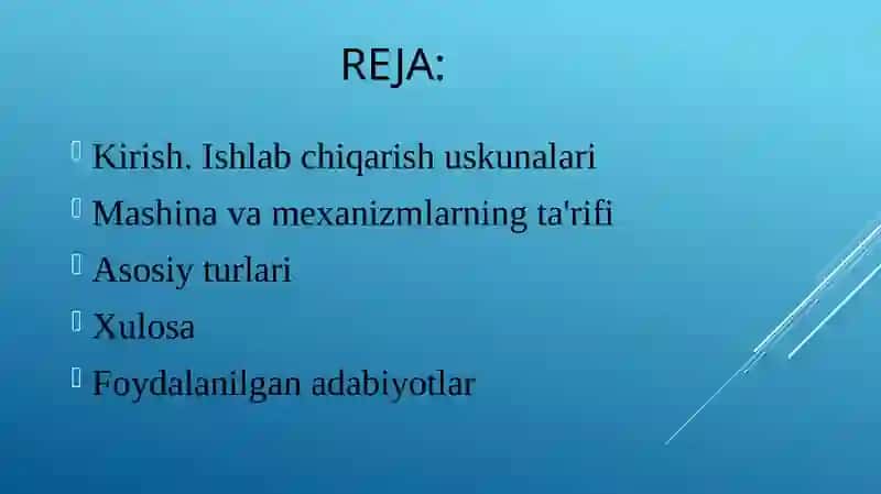 Ishlab chiqarish uskunalari, mashina va mexanizmlar 2