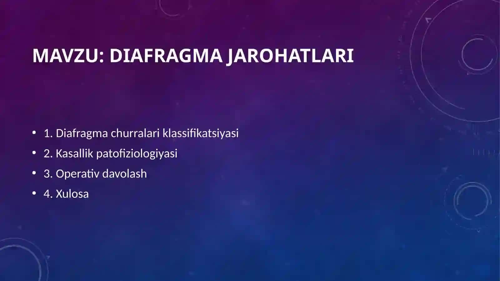 Diafragma jarohatlari 2