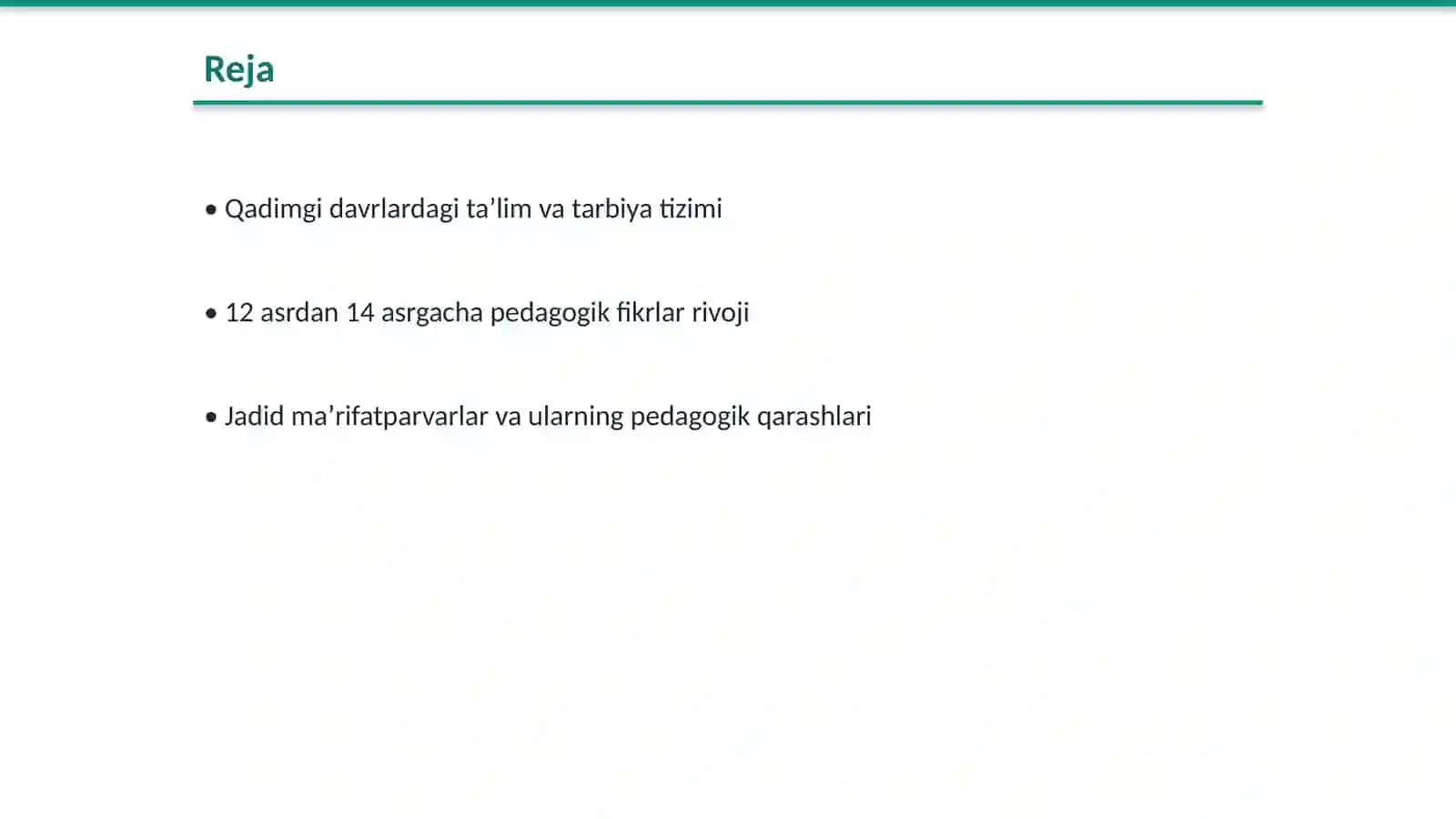 Qadimgi davrlardan 12 asrgacha taʼlim tarbiya va pedagogik fikrlar 2