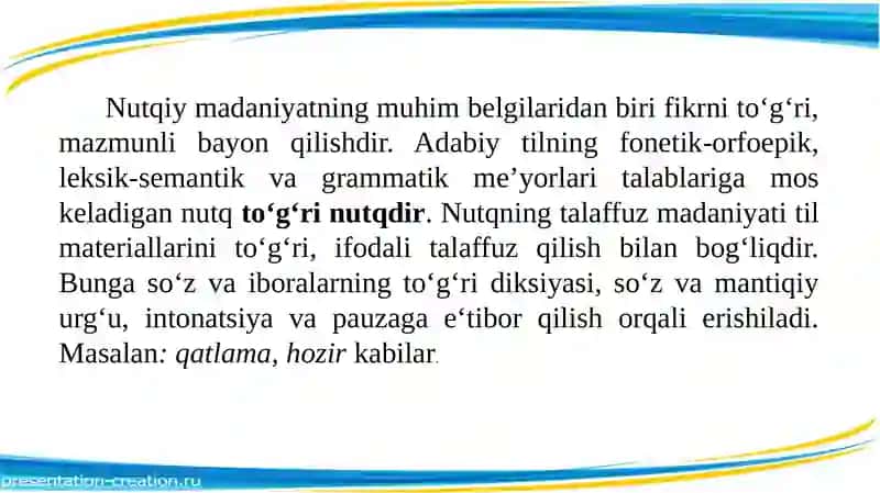 NUTQ VAADABIY ME’YORReja 2