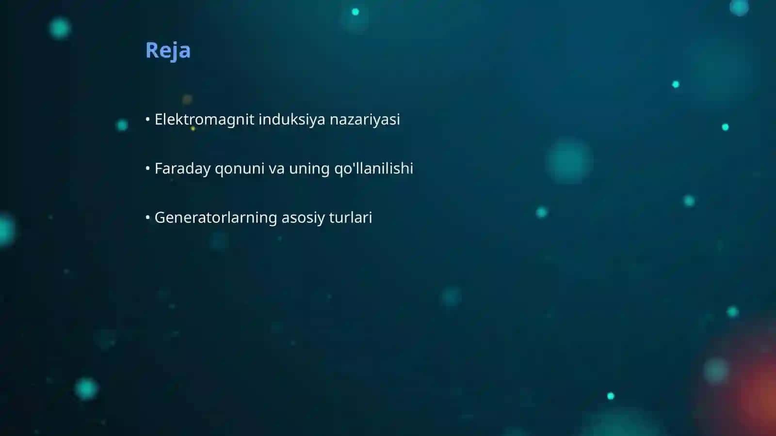 Elektromagnit induksiya va generatorlar ishlash prinsipi 2
