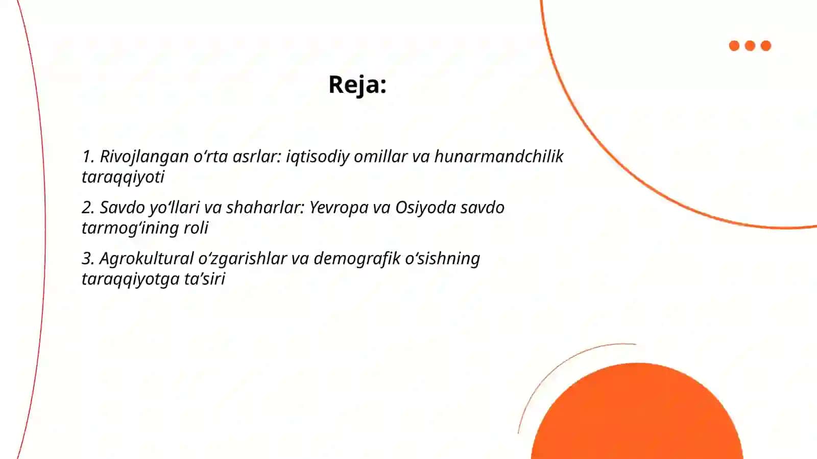 Rivojlangan oʻrta asrlar taraqqiyoti va tanazuli sabablari 2