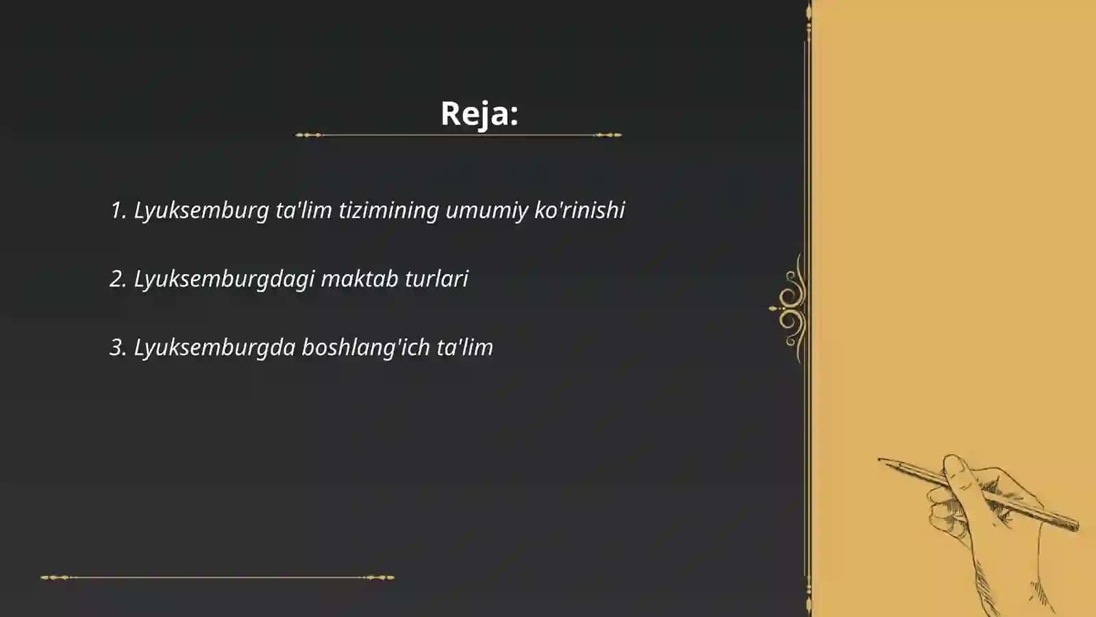 Lyuksemburg ta'lim tizimi va alohida ta'lim ehtiyoji boʻlgan bolalarga ta'lim tarbiya berish tizimi 2