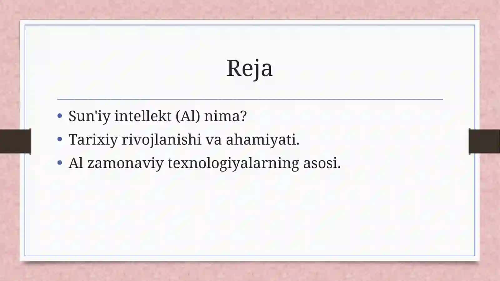 Sun’iy intellekt (Al) nima? 2
