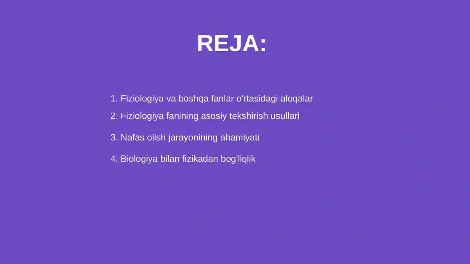 Fiziologiya fanining boshqa fanlar bilan aloqasi 2