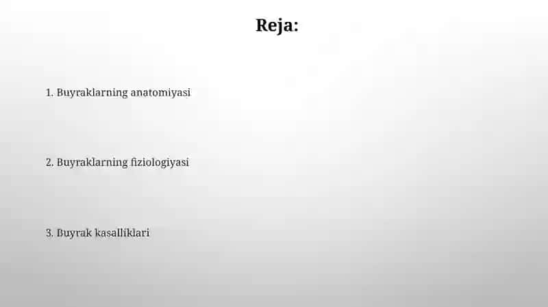Buyraklar anatomiyasi va fiziologiyasi 2