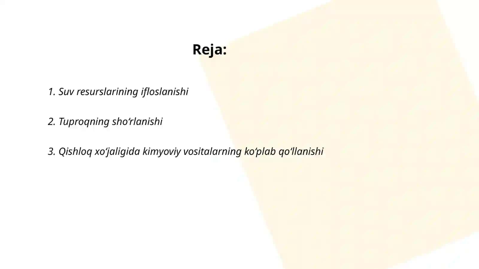 Dehqonobod tumanidagi ekologik muammolar va ularning yechimlari 2