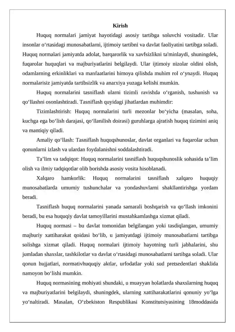Huquq normalarini tasniflash 2