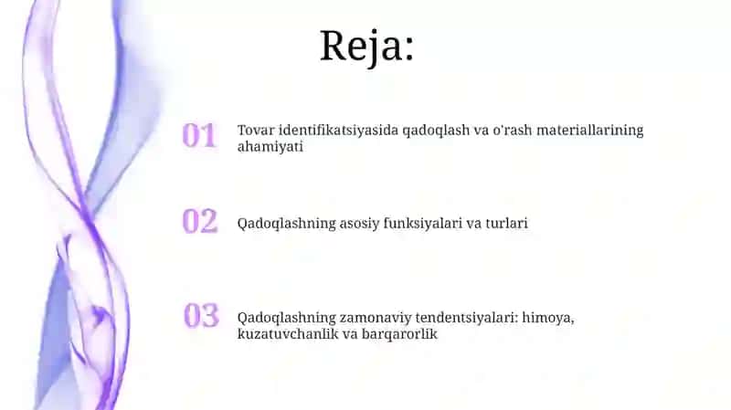 Tovar identifikatsiyasi va qadoqlash materiallari 2
