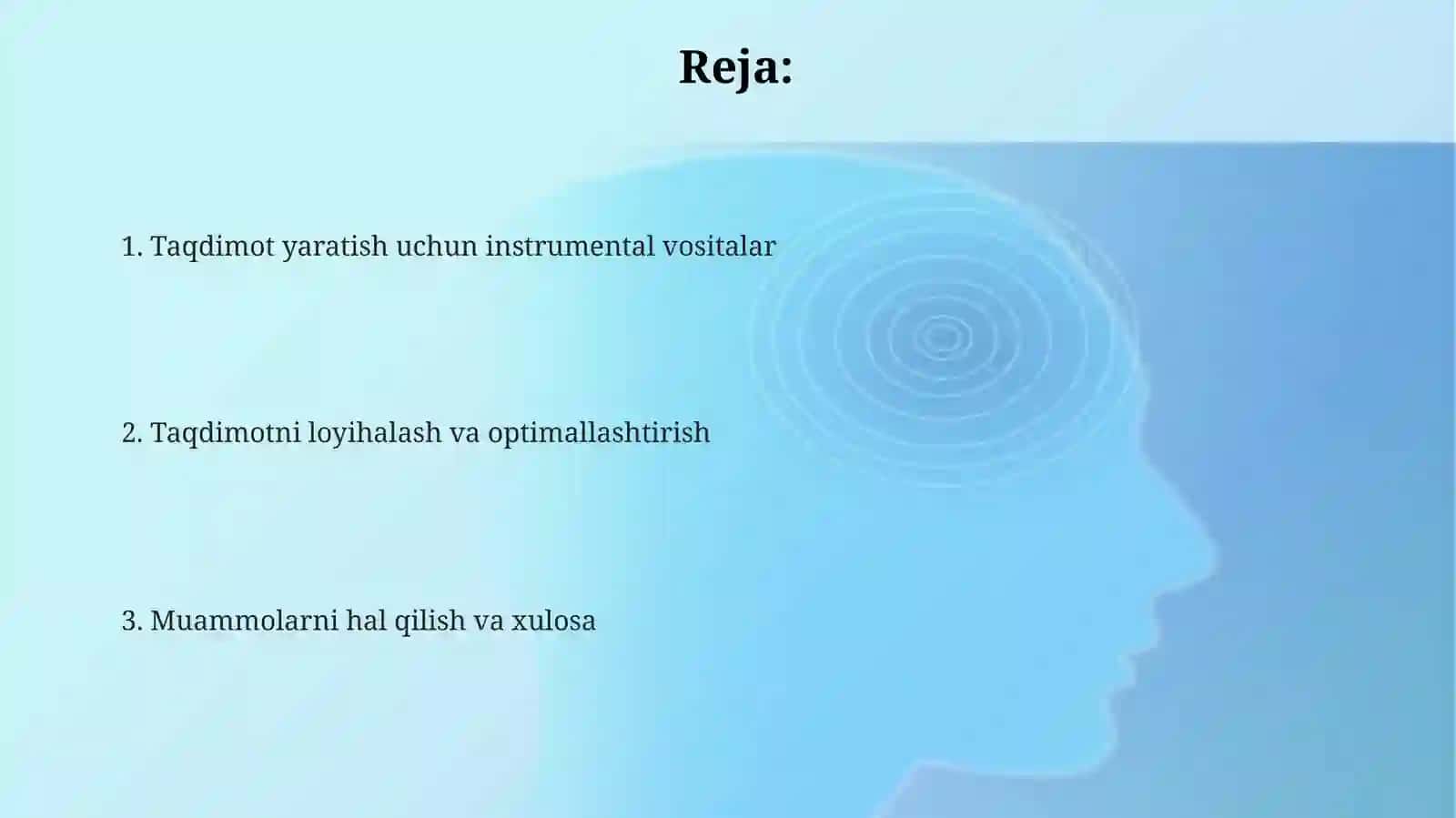 Taqdimotlarni ishlab chiqishning instrumental vositalari 2