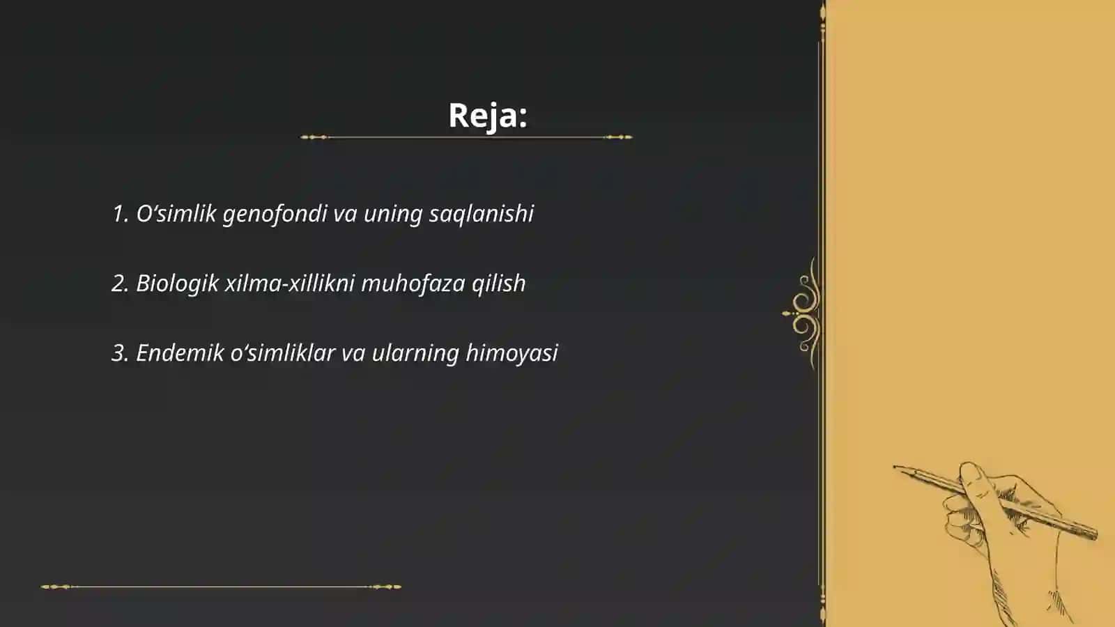Oʻsimlik resurslari va ularni muhofaza qilish 2