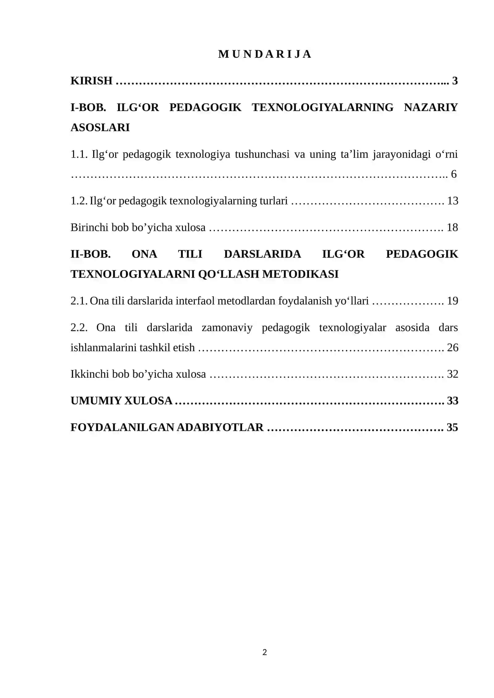 Ilg’or pedagogik texnologiyalarning turlari va mazmuni (ona tili darslari misolida) 2