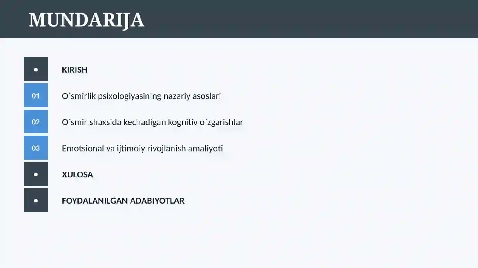 O`SMIRLIK DAVRIDAGI PSIXIK RIVOJLANISHNING UMUMIY TAVSIFI 2