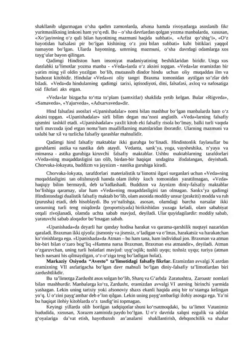 Falsafiy tafakkur taraqqiyoti bosqichlari: Sharq falsafasi 2