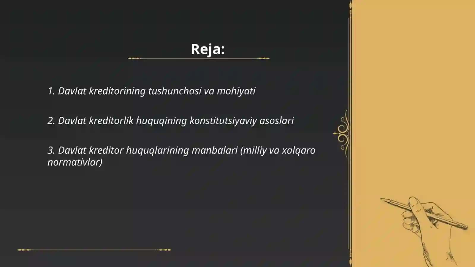 Davlat kreditor huquqiy asoslari 2
