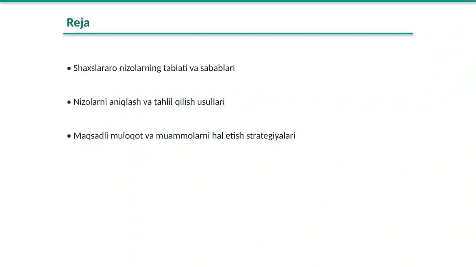 Shaxslararo nizolarni boshqarish va guruh ichidagi muammolarni hal etish usullari 2