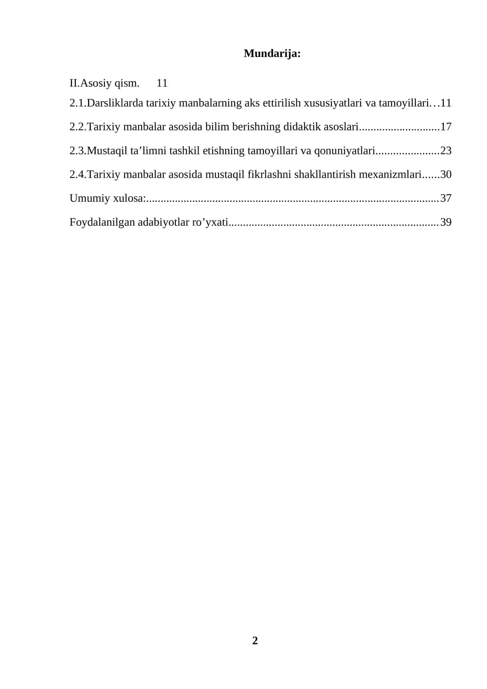 Darslikdagi tarixiy manbalar asosida mustaqil ta`limni tashkil etish 2