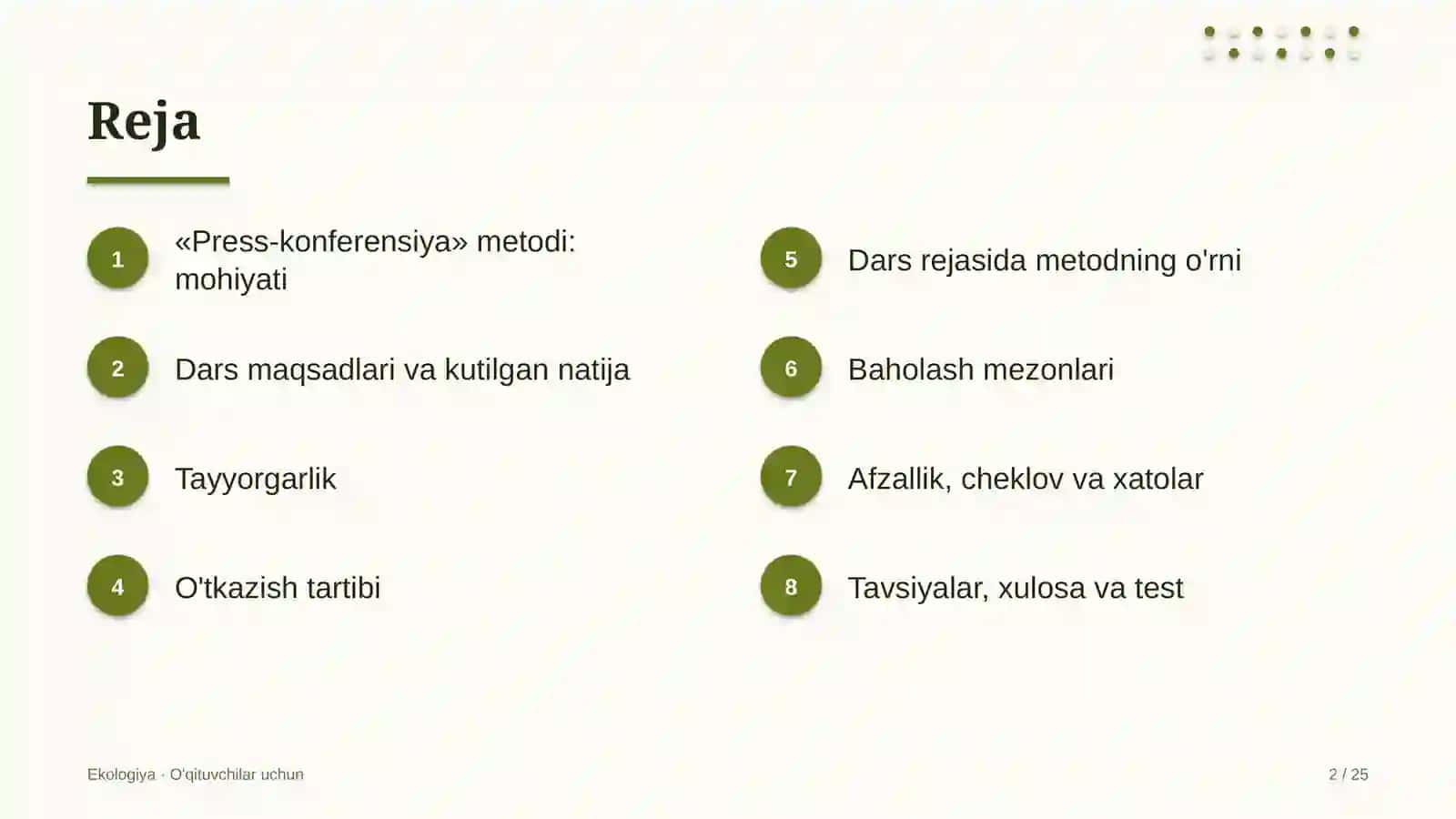 ekologiya darslarida press konferensiya metodidan foydalanish 8441 2