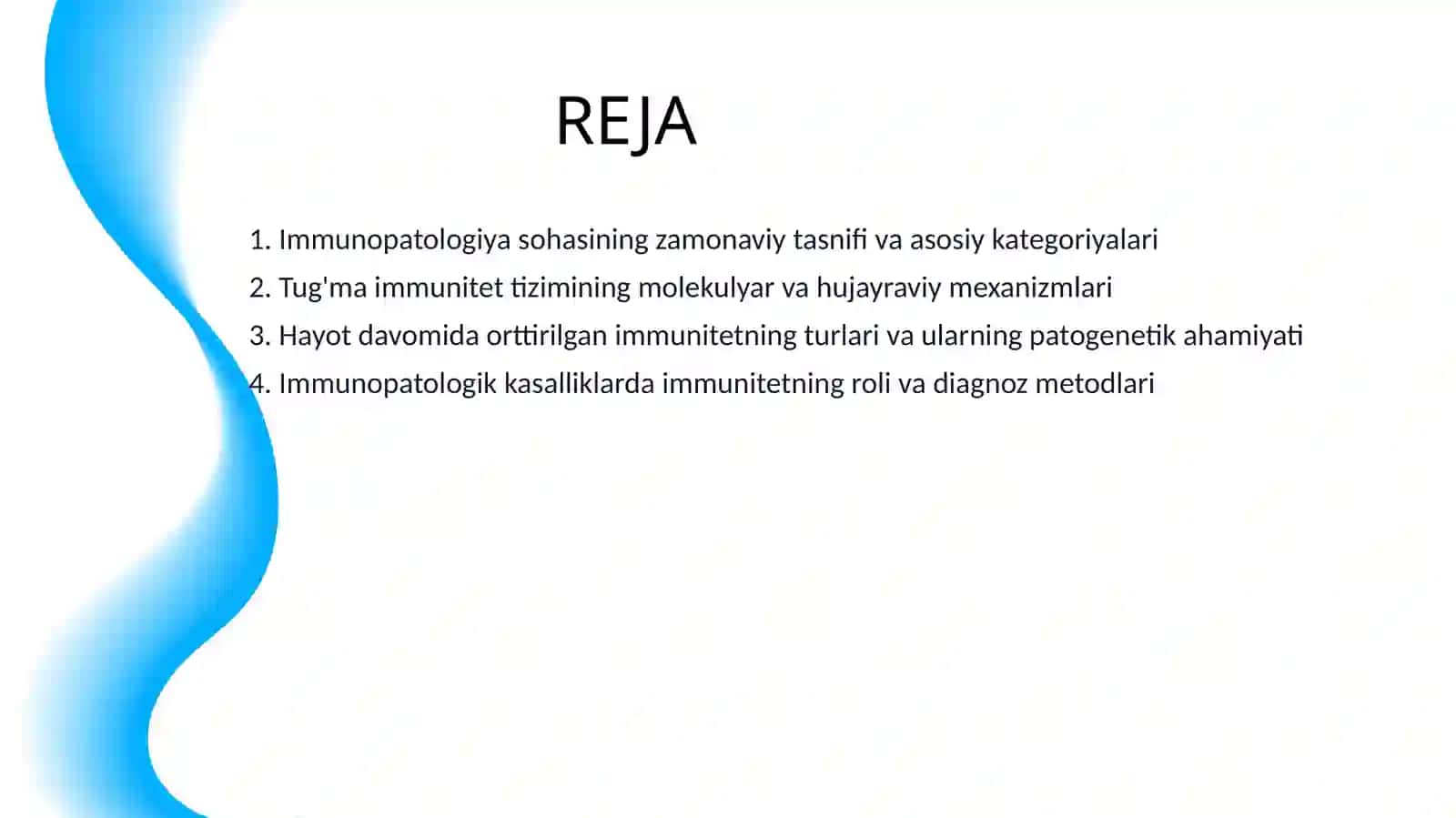 IMMUNAPATALOGIYASI XOZIRGI ZAMON KLASSIFIKATSIYASI.TUGMA VA HAYOT DAVOMIDA ORTTIRILGAN IMMUN TANSIQLAR 2